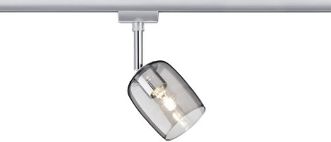 Paulmann Blossom Nagyfeszültségű sínrendszer lámpa URail G9 10 W LED Króm, Füstszürke