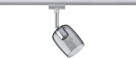 Paulmann Blossom Nagyfeszültségű sínrendszer lámpa URail G9 10 W LED Króm, Füstszürke 2. kép