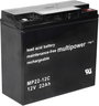 multipower PB-12-22-M5 Ólomakku 12 V 22 Ah Ólom-vlies (AGM) (Sz x Ma x Mé) 181 x 167 x 76 mm M6 csav bélyegkép