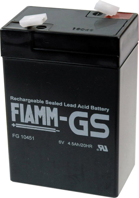 Fiamm PB-6-4,5 Ólomakku 6 V 4.5 Ah Ólom-vlies (AGM) (Sz x Ma x Mé) 70 x 106 x 47 mm 4,8 mm-es laposé