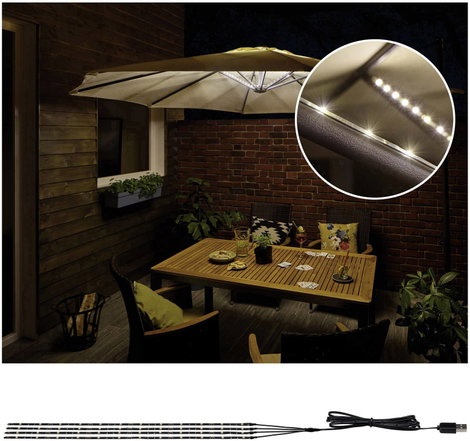 Paulmann 94208 Parasol Akkus napárnyékoló megvilágítás 4 részes készlet LED Fixen beépített LED-es 1 5. kép