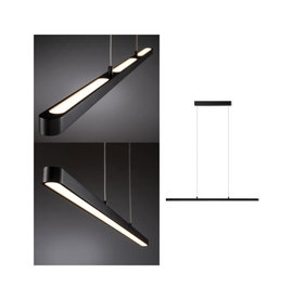 LED-es függőlámpa 42 W, fényes fekete, Paulmann Lento 79693