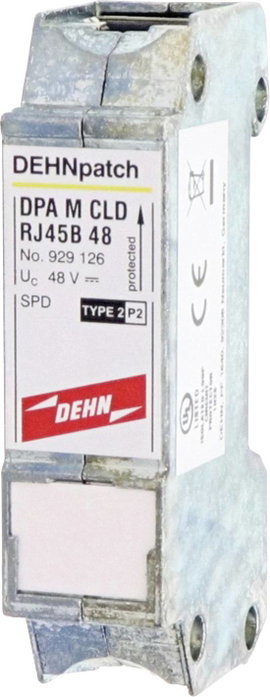 DEHN 929126 Überspannungsableiter DEHNpatch mit 2 RJ45-Buchsen Túlfeszültség levezető 10 kA 1 db