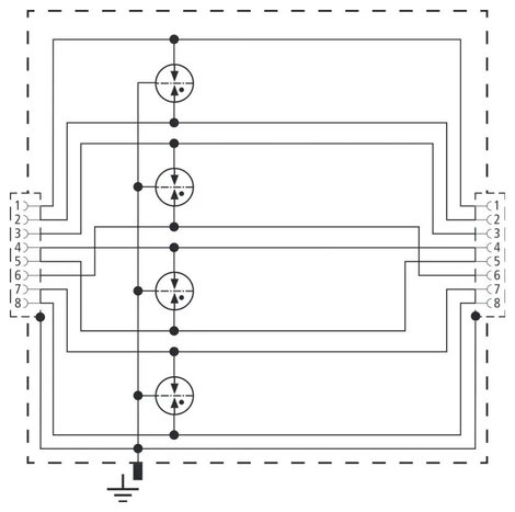 DEHN 929126 Überspannungsableiter DEHNpatch mit 2 RJ45-Buchsen Túlfeszültség levezető 10 kA 1 db 2. kép