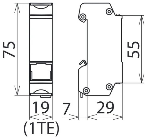 DEHN 929126 Überspannungsableiter DEHNpatch mit 2 RJ45-Buchsen Túlfeszültség levezető 10 kA 1 db 3. kép
