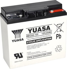 Yuasa REC22-12 Ólomakku 12 V 22 Ah Ólom-vlies (AGM) (Sz x Ma x Mé) 181 x 167 x 76 mm M5 csavaros csa