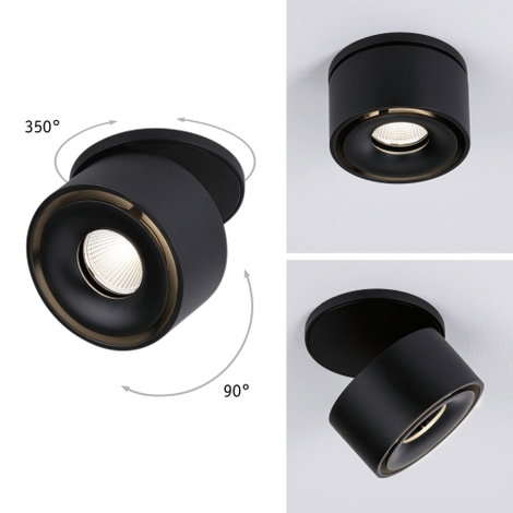 Paulmann 93370 Spircle LED-es beépíthető lámpa LED Fixen beépített LED-es 8 W Fekete (matt) 7. kép