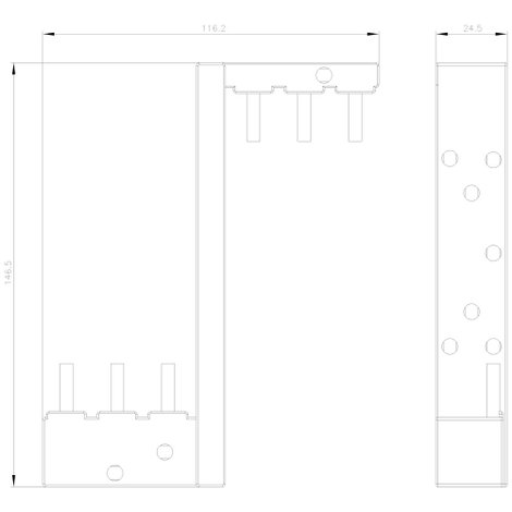 Siemens 3RA2936-1A Főáram összekötő 1 db (Sz x Ma x Mé) 116.2 x 146.5 x 24.5 mm 2. kép