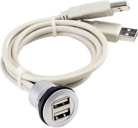 A beépített USB 2.0 aljzat kettős Alj, beépíthető RRJ_2USB RRJ_2USB Schlegel Tartalom: 1 db