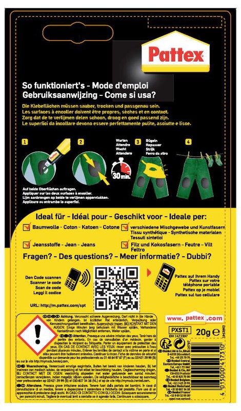 Pattex textil és szövetragasztó 20g Pattex PXST1 3. kép