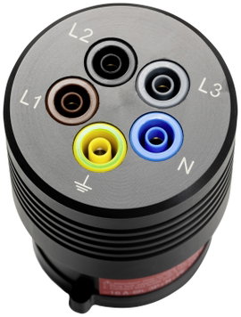 Benning BENNING TA 7-16 Mérőadapter CEE dugó, 16 A, 5 pólusú - Alj, 4 mm Fekete
