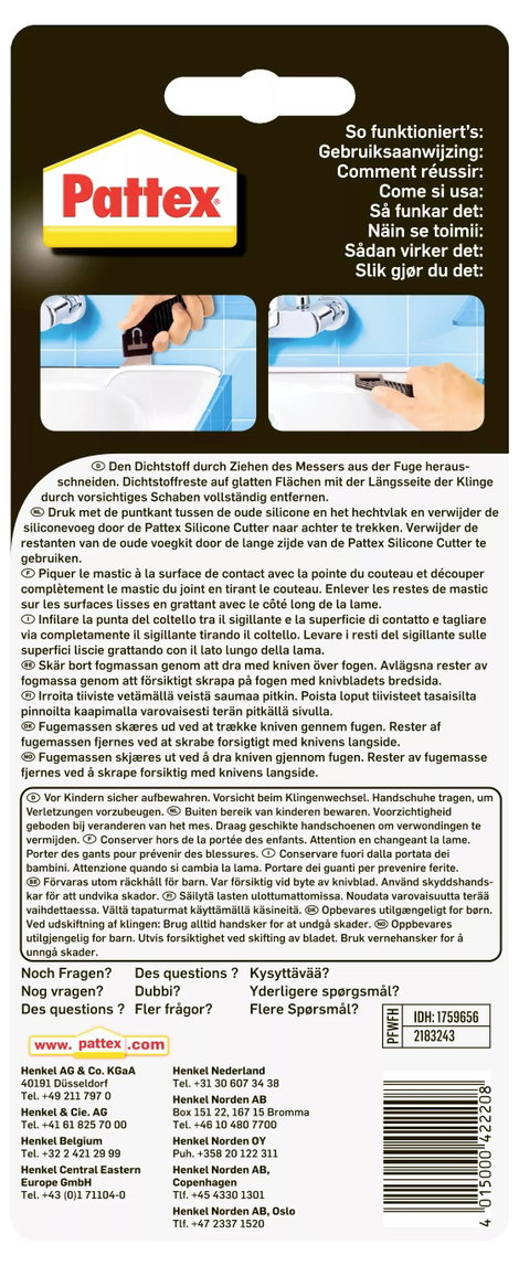 Pattex tömítéseltávolító kés, fugakiszedő kés Pattex PFWFH 2. kép