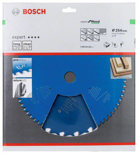 Bosch Accessories Expert for Wood 2608644340 Körfűrészlap 254 x 30 x 1.8 mm Fogak száma (collonként) 2. kép
