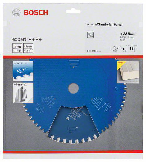 Bosch Accessories Expert for Sandwich Panel 2608644143 Körfűrészlap 235 x 30 x 1.8 mm Fogak száma (c 2. kép