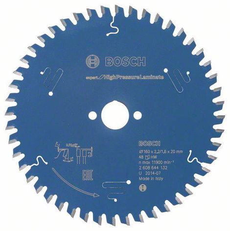 Bosch Accessories Expert for High Pressure Laminate 2608644132 Körfűrészlap 160 x 20 x 1.6 mm Fogak