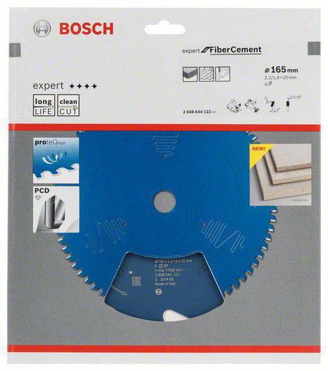 Bosch Accessories Expert for Fiber Cement 2608644122 Körfűrészlap 165 x 20 x 1.6 mm Fogak száma (col 2. kép