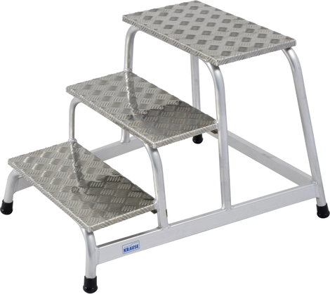 Krause 805034 Alumínium Szerelő fellépő Munkamagasság (max.): 2.60 m Ezüst 7 kg 2. kép
