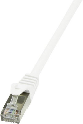 RJ45 Hálózati csatlakozókábel, CAT 6 F/UTP [1x RJ45 dugó - 1x RJ45 dugó] 0,5 m, fehér LogiLink
