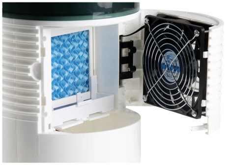 DOMO Air Cooler Chillizz Levegőhűtő 9.6 W (Ø x Ma) 204 mm x 380 mm Fehér, Fekete Időzítő, Légnedvesí 5. kép