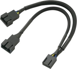 2 részes ventilátor elosztókábel, 4 pólusú, 15 cm, Akasa AK-CBFA04-15