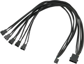 5 részes ventilátor elosztókábel, 4 pólusú, 45 cm, Akasa