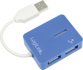 4 portos USB 2.0 Hub, kék, LogiLink UA0136