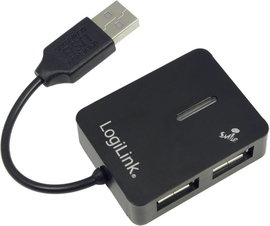 4 portos USB 2.0 Hub, fekete, LogiLink UA0139