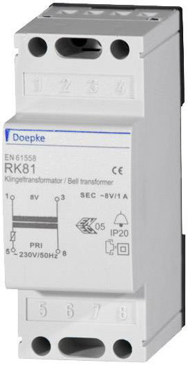 Doepke 09980085 Csengő transzformátor 4 V, 8 V, 12 V 3 A
