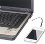 USB adatkábel, töltőkábel, USB mikro 2.0 fekete, 15cm lapos kivitel, Akasa 2. bélyegkép