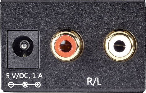 D/A konverter, digitális analóg átalakító 1koax, vagy optikai Toslink, SPDIF bemenetről 2 x RCA kime 2. kép