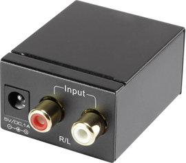 A/D konverter, analóg/digitális audio átalakító 2 x RCA/1 x Toslink, SPDIF, vagy koax kimenetre Spea