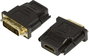 DVI - HDMI átalakító adapter, 1x DVI dugó 24+1 pól. - 1x HDMI aljzat, fekete, LogiLink bélyegkép