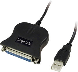 USB 1.1 / párhuzamos portos kábel, 1,8 m, fekete, LogiLink UA0054