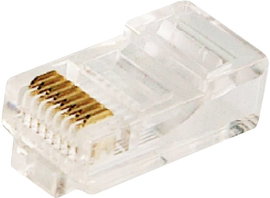 8 pólusú RJ45 csatlakozó dugó CAT5e, 100 db, átlátszó, LogiLink MP0002