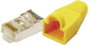 8 pólusú RJ45 csatlakozó dugó törésgátlóval CAT5e, árnyékolt, 100 db, sárga, LogiLink MP0015 bélyegkép