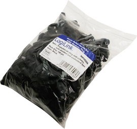 Törésgátló RJ45 csatlakozó dugóhoz, fekete, 100 db, LogiLink MP0006