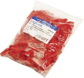Törésgátló RJ45 csatlakozó dugóhoz, piros, 100 db, LogiLink MP0010