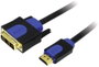 HDMI/DVI kábel, fekete, 1 m, LogiLink CHB3101 bélyegkép