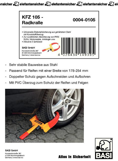 Mobil kerékbilincs, Basi 3. kép