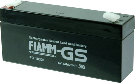 Fiamm PB-6-3 Ólomakku 6 V 3 Ah Ólom-vlies (AGM) (Sz x Ma x Mé) 134 x 66 x 33 mm 4,8 mm-es laposérint