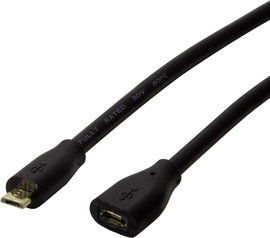 LogiLink USB kábel USB 2.0 USB mikro B dugó, USB mikro B alj 1.00 m Fekete CU0121
