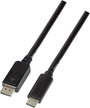 LogiLink USB-C® / Kijelző csatlakozó Átalakító kábel USB-C® dugó, DisplayPort dugó 1.80 m Fekete UA0 bélyegkép