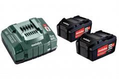 Metabo Basic-Set 2 x 5.2 Ah 685051000 Szerszámakku és töltő 18 V 5.2 Ah Lítiumion