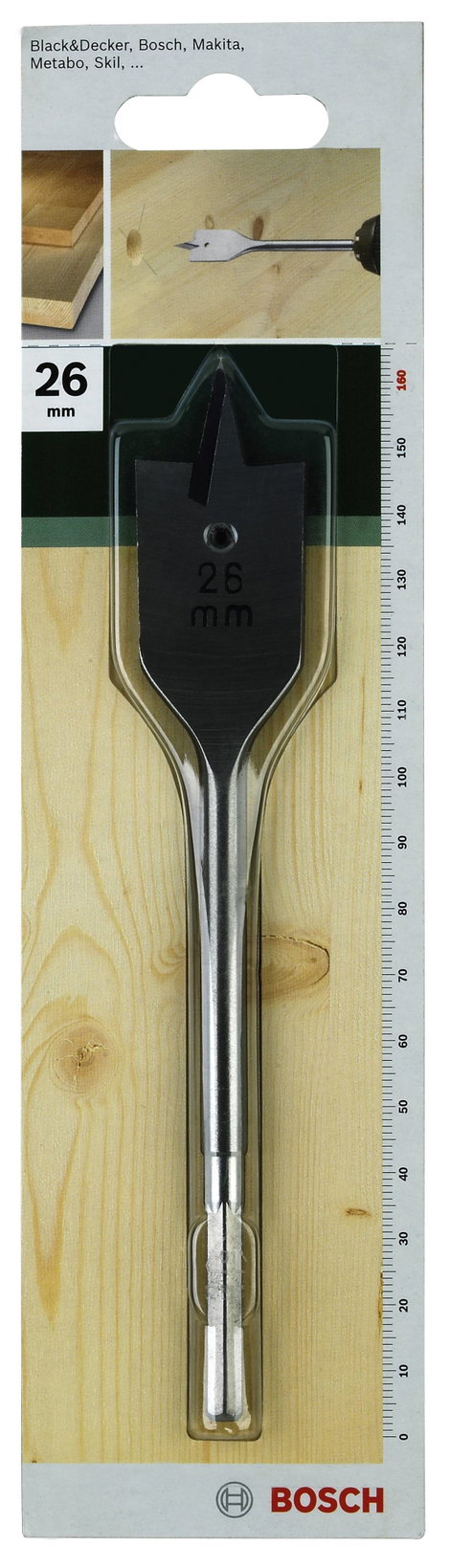 Bosch Accessories 2609255268 Fa maró fúró 24 mm Teljes hossz 160 mm Hatlap szár 1 db 2. kép