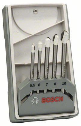 Bosch Accessories Expert for Ceramic 2608587170 Üveg- és csempefúró 5 részes Hengeres befogószár 1 k