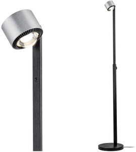 LED-es állólámpa 17 W, alumínium (csiszolt)/fekete, Paulmann Aldan 79717