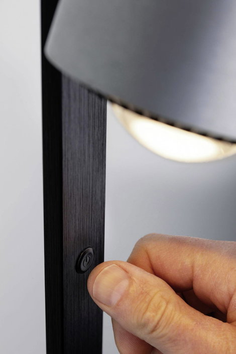 LED-es állólámpa 17 W, alumínium (csiszolt)/fekete, Paulmann Aldan 79717 7. kép