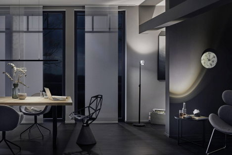 LED-es állólámpa 17 W, alumínium (csiszolt)/fekete, Paulmann Aldan 79717 8. kép