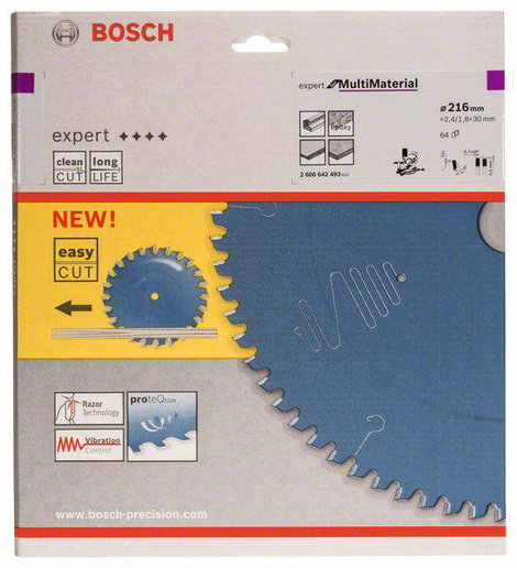 Bosch Accessories Expert for Multi Material 2608642493 Körfűrészlap 216 x 30 x 2.4 mm Fogak száma (c 2. kép