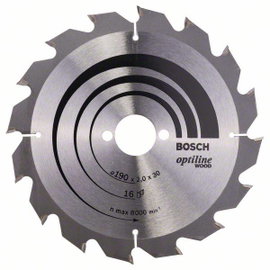 Bosch Accessories Optiline Wood 2608641184 Keményfém körfűrészlap 190 x 30 x 2 mm Fogak száma (collo